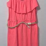 AB Studio hot pink ruffle summer dress women’s size medium Photo 0