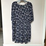 Natural Life Dress L / XL Blue Floral Boho Flowy Mini Babydoll Empire Waist Y2K Photo 2