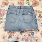 AGOLDE  Denim Skirt Womens 30 High Rise Raw Hem Mini Hipster Photo 2