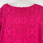 Chico's  Lace Sheath Dress Sz 16 Hot Pink Wedding Party Feminine Bold Cocktail Photo 6