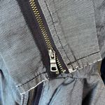 Armani Exchange Striped Peplum Denim Jacket Blue Photo 6