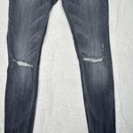 ZARA Super Skinny Jeans Low Rise Size 4 Gray Distressed Premium Denim Collection Photo 1