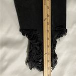 Free People Free people Black Distressed Destroyed Chewed Up Midrise Straight Leg Size 26 Photo 6