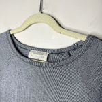 ZARA  Trafaluc Large‎ Fine Striped Long Sleeve Crew Neck High Low Hem Stretch Top Photo 1