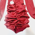 MORE TO COME Blaire Mini Dress in Wine Small Red Photo 7
