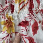 Anthropologie Fig & Flower Floral Top Medium Boho Artsy Red Colorful Peasant Photo 7