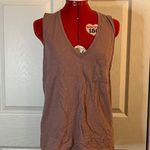 Madewell V-Neck Tank Top size L in Mauve Taupe Photo 0