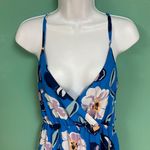 Pink Lily Blue Floral Sea Breeze Maxi Dress Photo 4