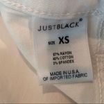 Just Black  Button Down White Jean Skirt Photo 4