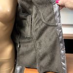 Monoreno  Faux Leather Fur Lined Moto Jacket Brown Gray Coat Womens Medium Photo 9