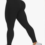 Butt Lifting Scrunch Seamless Leggings for Women High Waisted Booty Workout Black Size M Photo 0