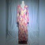 ASTR  The Label Revery Dress in Yellow Pink Floral | LP NWT Photo 2