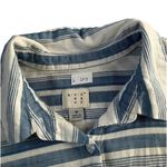 A New Day  Women Size Medium Button Down Shirt Striped Cotton 6-389 Photo 3