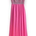 Vienna Prom Dress Pink with Silver Rhinestones Size 2 Photo 0