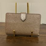 Kate Spade Rare Vintage Leather Medium Compact Bifold Wallet Shimmy Glitter Pink Photo 3