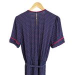 Draper James  self tie romper navy red floral size Medium‎ Photo 5