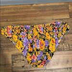 MINKPINK  Women's Floral Yellow Purple Scrunch Swim Bikini Bottom Sz XS Photo 2