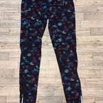 Athleta Be Free Mesh Leggings Womens Size S Blue Geo Stash Pockets Full Length Photo 0