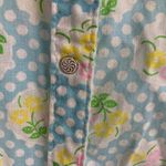 Vintage Snap Close House Dress Robe Size L Blue Size L Photo 2