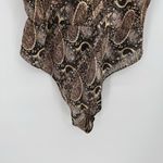 Indulgence Vintage Paisley Sleep Bodysuit One Piece Size Small Brown Photo 2