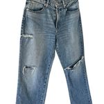 Slvrlake Straight Leg Distressed Denim Blue Size 28 Photo 3