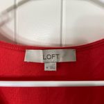 Loft NWOT  Women’s bright orange ruffle sleeve hem v-neck‎ cut blouse top medium Photo 2
