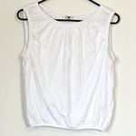 Madewell NWT Bubble Cotton Linen Blend Tee in White - Size: Extra Small Photo 1