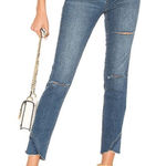 Free People Sunny Skinny Jeans Womens 31 Medium Wash High Rise Distressed Y2K Photo 0