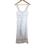 Saylor x Free People Gabri White Lace Jumpsuit Cropped Wide Leg Zipper Front S Photo 8