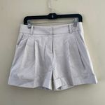 y2k pleated office siren pinstripe shorts White Size 6 Photo 0