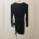 Lulus  Serious Stunner Black Ruched Long Sleeve Bodycon Dress Size S NWT Photo 5
