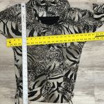Isabella Rodriguez Tan Brown & Black Animal Print 3/4 Sleeve Ruched Sides Blouse Photo 12