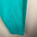 Athleta  Revelation Laser Cut Kelly Green Powervita 25" Leggings Pockets Size M Photo 2