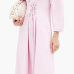 Tibi Lace-Up Crepe Midi Dress Purple Lilac Size 8 Photo 0