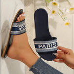New. Navy Blue “PARIS” Slide Sandals – Knox Size 5 Photo 3