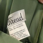 Thread Square Neck Chiffon Maxi‎ Dress With Circle Skirt Size 10 Green Photo 9