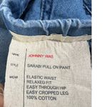 Johnny Was NWT Sarabi Pull On Pants Light Wash Denim Embroidered Palm Trees XL Photo 15