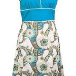 Chaudry Dress Medium Lightweight Summer Midi Sleeveless Dress Teal Floral New Photo 0