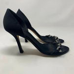 Giuseppe Zanotti  Black‎ Silk Sandals w/ Rhinestones Photo 4