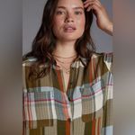 Anthropologie  Pilcro Side-Slit Maxi Tunic Button Down Large C20 Photo 5