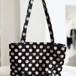 Kate Spade  Cream Black Apple Print Tote Nylon Shoulder Bag Photo 0