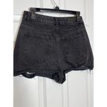 Glassons  Black Cut Off Jean Shorts Size 10 Raw Hem Distressed Photo 2