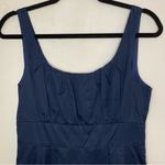 J.Crew  Navy Blue Poplin Cotton Sydney Dress Pockets Sleeveless Tank Scoop Neck 6 Photo 1