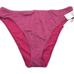 Good American Sparkle Good Waist Cheeky Bikini Bottom Glitter Pink 8 US 5XL Photo 0