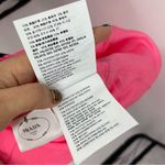 Prada V-Neck Sleeveless A-Line Textured Dress in Neon Pink Photo 7