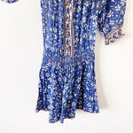 Poupette St Barth Off the Shoulder Floral Printed Mini Dress in Blue Size XS Photo 4