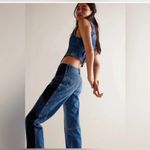 We The Free Free People  Moonlit Moto Slim Bootcut Jeans NWT Photo 2