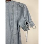 Madewell Light Blue Wash Button-Front Short Sleeve Mini Denim Dress Size 0 Photo 8