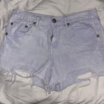Free People Purple  Denim Shorts Women’s 29 Raw Distressed Hem Photo 0