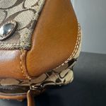 Coach  Brown and Tan Signature Jacquard Satchel Handbag Photo 8